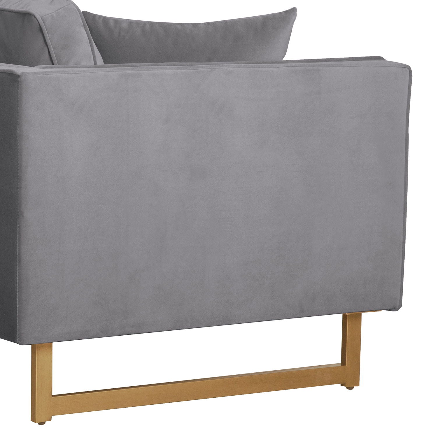 Lenox - Modern Sofa With Brass Legs - Premium Stationary Sofas from Armen Living - Just $2185! Shop now at brett interiors