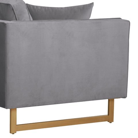 Lenox - Modern Sofa With Brass Legs - Premium Stationary Sofas from Armen Living - Just $2185! Shop now at brett interiors