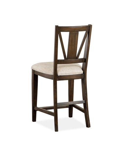 Westley Falls - Counter Chair With Upholstered Seat (Set of 2) - Graphite - Premium Chair Sets from Magnussen Furniture - Just $605! Shop now at brett interiors