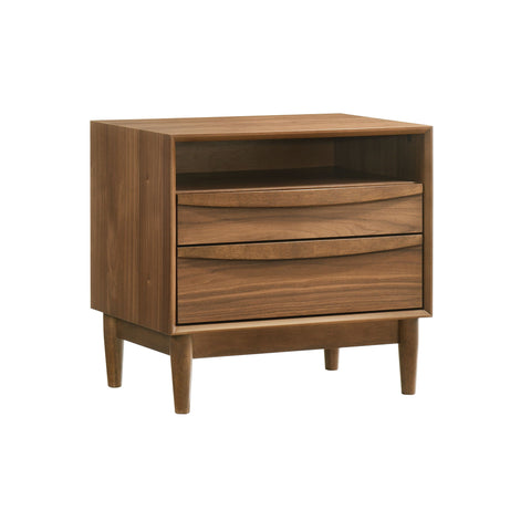 Artemio - 2 Drawer Wooden Nightstand With Shelf - Premium Accent Nightstands from Armen Living - Just $432.50! Shop now at brett interiors