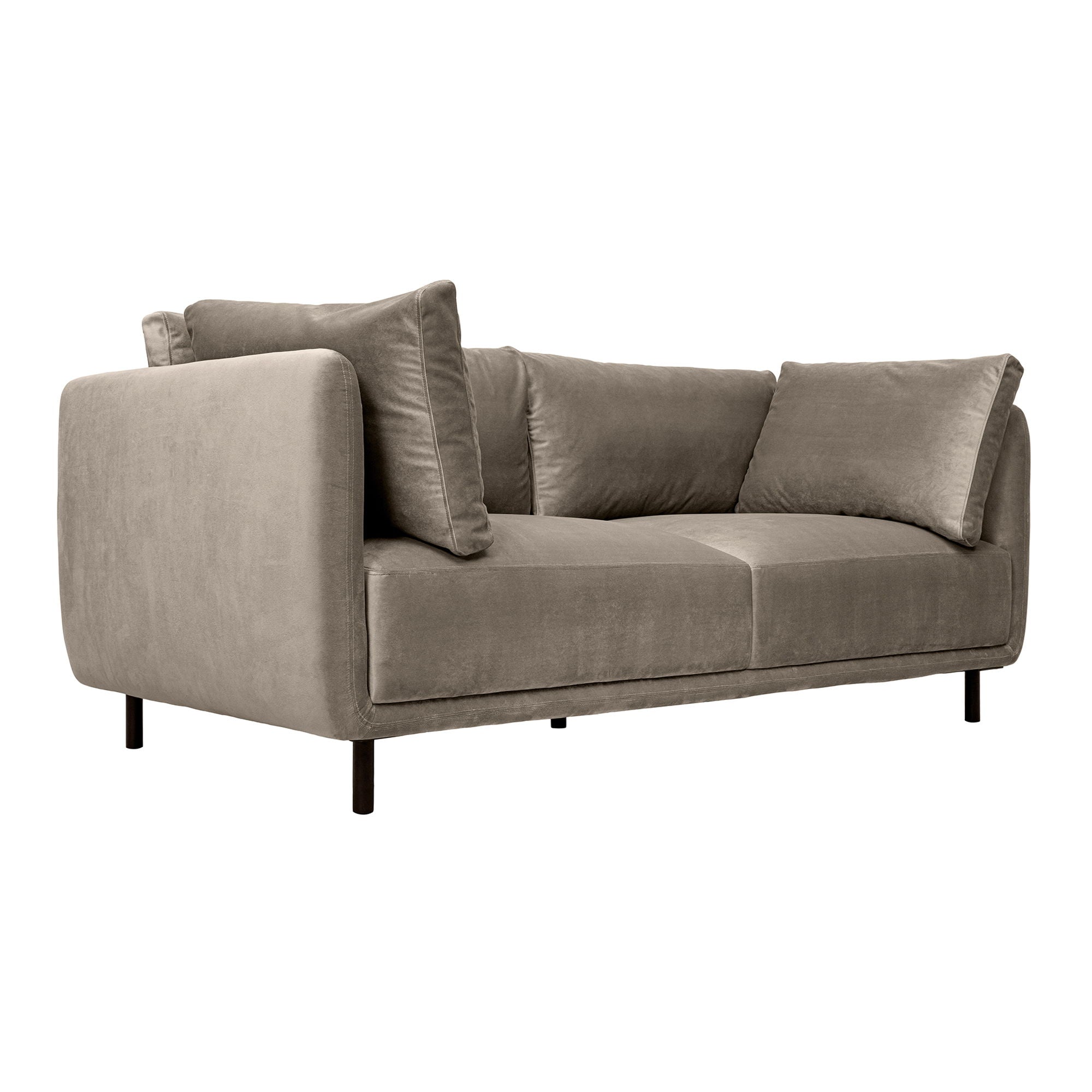 Serenity - 79" Fabric Sofa With Black Metal Legs - Premium Stationary Sofas from Armen Living - Just $1752.50! Shop now at brett interiors