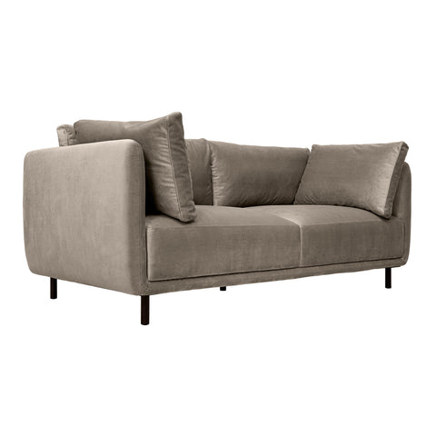 Serenity - 79" Fabric Sofa With Black Metal Legs - Premium Stationary Sofas from Armen Living - Just $1752.50! Shop now at brett interiors