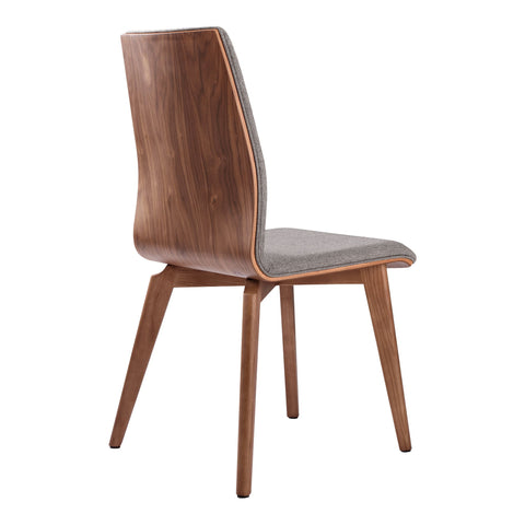 Archie - Mid-Century Dining Chair (Set of 2) - Walnut / Gray - Premium Chair Sets from Armen Living - Just $620! Shop now at brett interiors