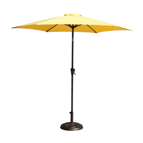 8.8' Outdoor Aluminum Patio Umbrella, Market Umbrella With 33 Pounds Round Resin Umbrella Base Lift - Premium Umbrellas & Canopies from Gather Craft - Just $203! Shop now at brett interiors