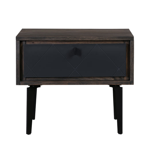 Cross - Nightstand - Solid Oak / Metal - Premium Accent Nightstands from Armen Living - Just $342.50! Shop now at brett interiors