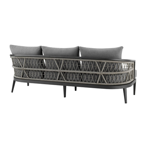 Zella - Outdoor Patio 4 Piece Conversation Set - Light Gray - Premium 4 Piece Outdoor Sets from Armen Living - Just $6935! Shop now at brett interiors
