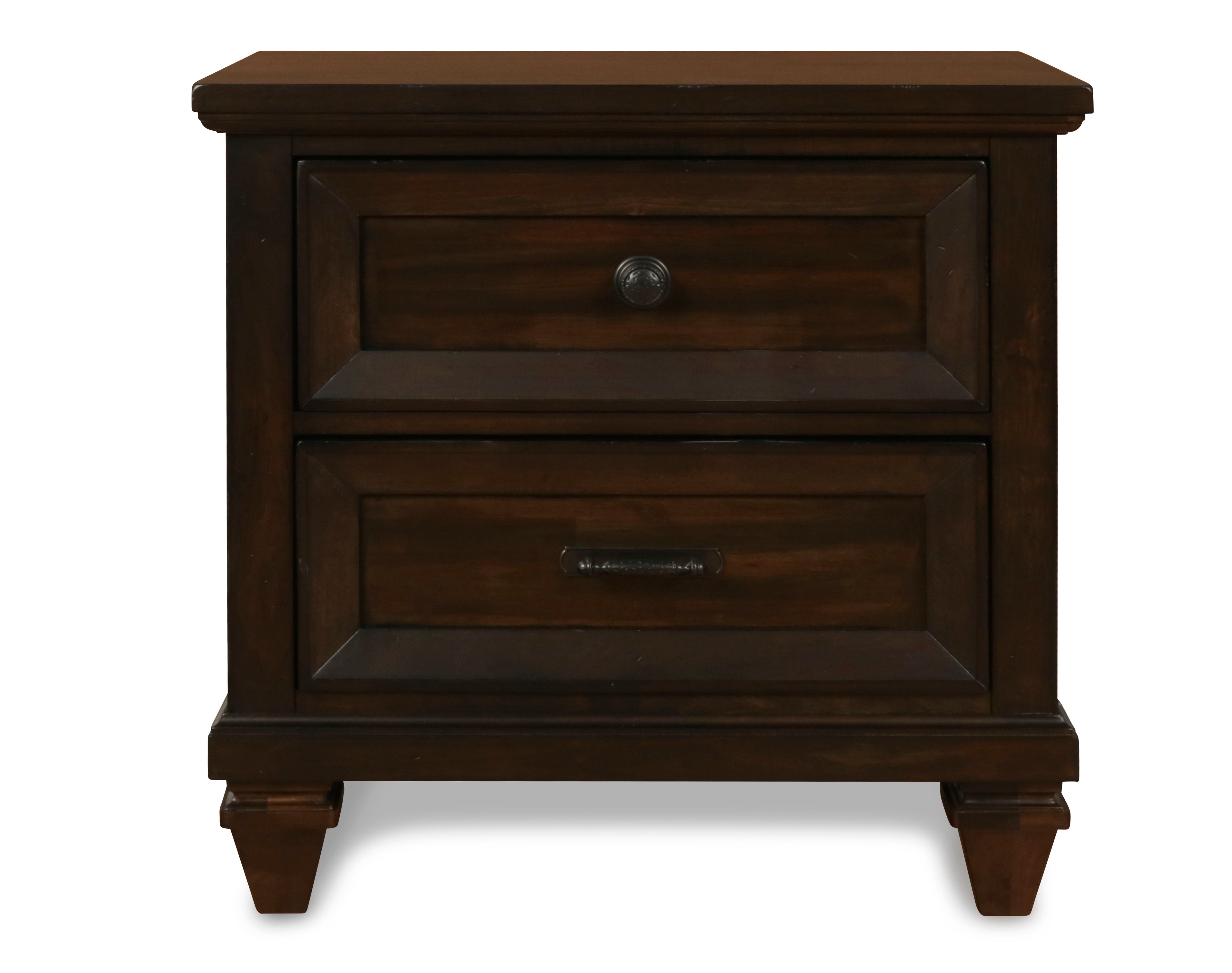 Sevilla - Nightstand - Walnut - Premium Nightstands w/ Charging Stations from New Classic - Just $400! Shop now at brett interiors
