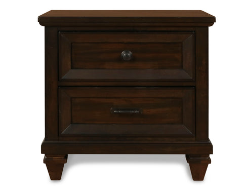 Sevilla - Nightstand - Walnut - Premium Nightstands w/ Charging Stations from New Classic - Just $400! Shop now at brett interiors