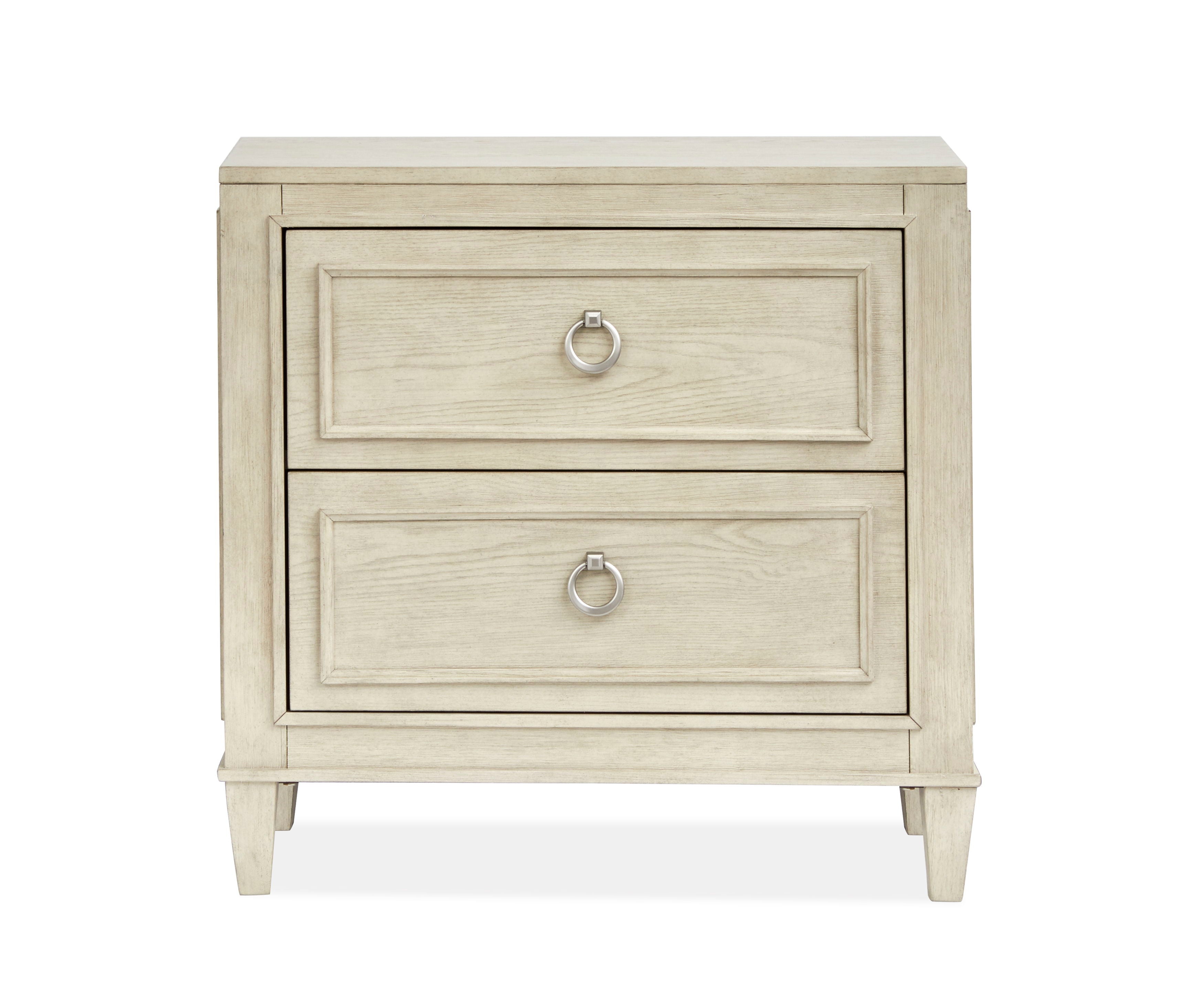 Sheridan - Drawer Nightstand - Limestone - Premium Accent Nightstands from Magnussen Furniture - Just $589! Shop now at brett interiors