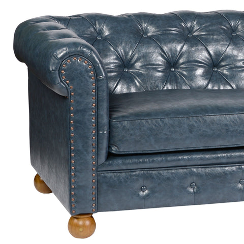 Winston - Sofa - Antique Blue - Premium Stationary Sofas from Armen Living - Just $2130! Shop now at brett interiors