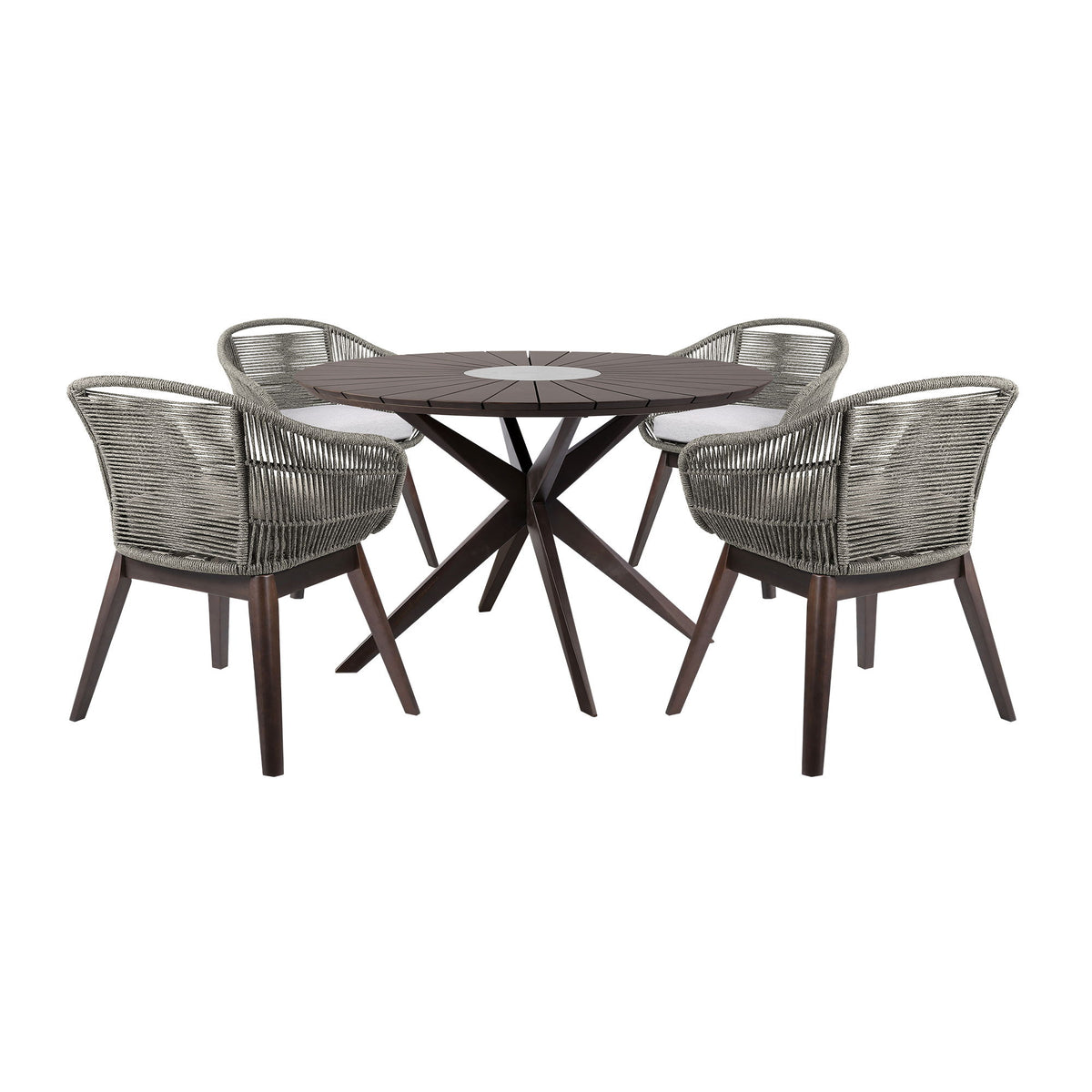 Oasis Tutti Frutti - Outdoor Patio Round Dining Set - Premium 5 Piece Outdoor Sets from Armen Living - Just $3470! Shop now at brett interiors