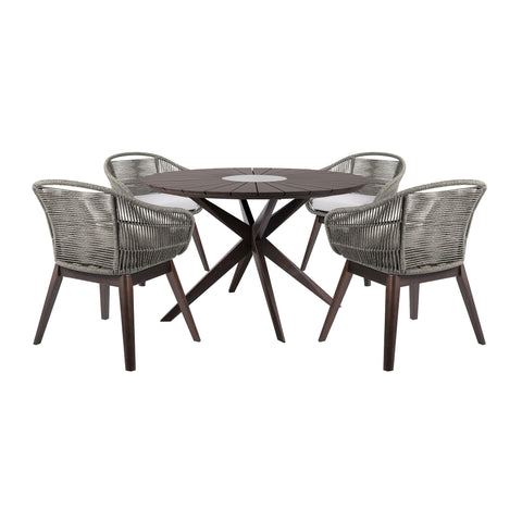 Oasis Tutti Frutti - Outdoor Patio Round Dining Set - Premium 5 Piece Outdoor Sets from Armen Living - Just $3470! Shop now at brett interiors