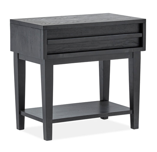 Lindon - Dark Open Nightstand - Belgian Wheat - Premium Accent Nightstands from Magnussen Furniture - Just $487.50! Shop now at brett interiors