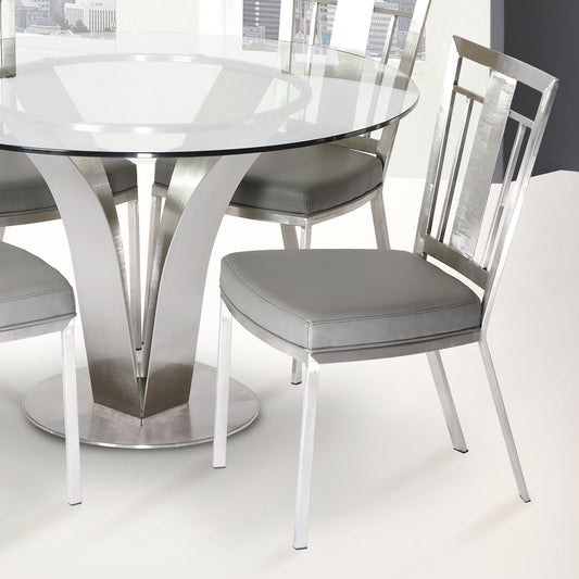 Cleo - Contemporary Dining Chair (Set of 2) - Gray - Premium Chair Sets from Armen Living - Just $715! Shop now at brett interiors