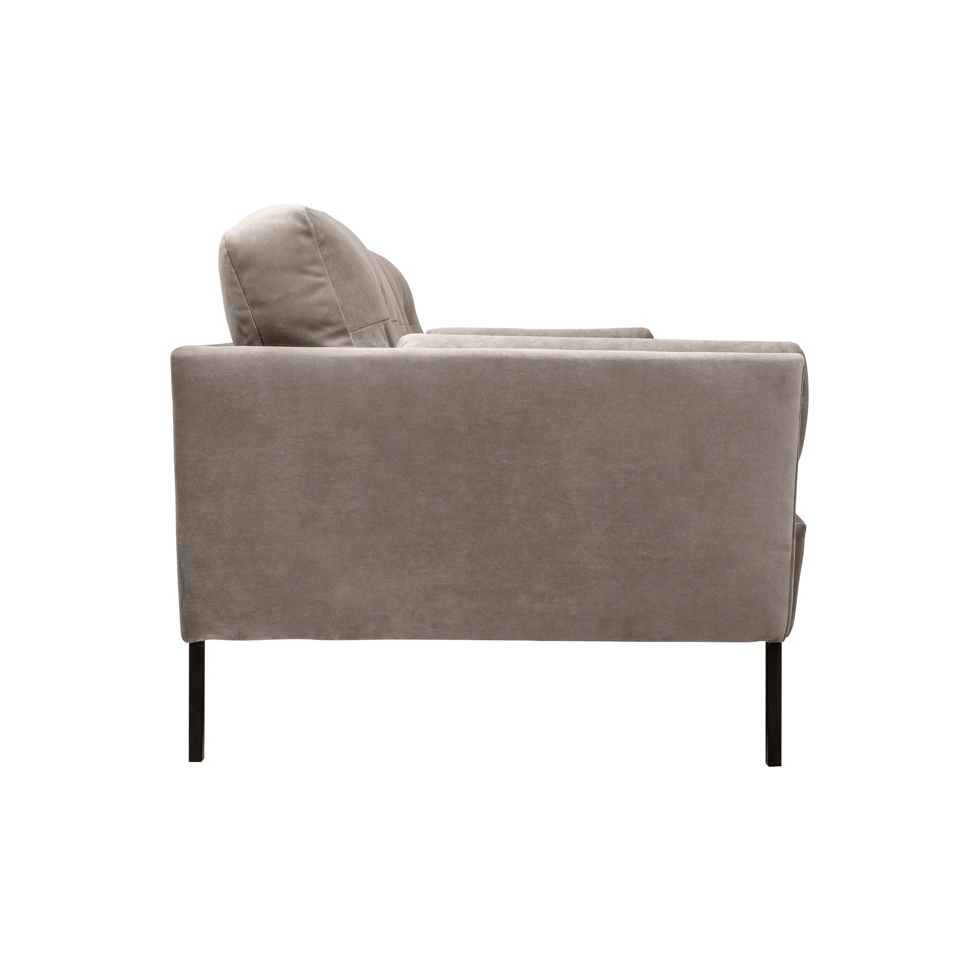 Michalina - 84" Fabric Sofa With Black Metal Legs - Premium Stationary Sofas from Armen Living - Just $1932.50! Shop now at brett interiors