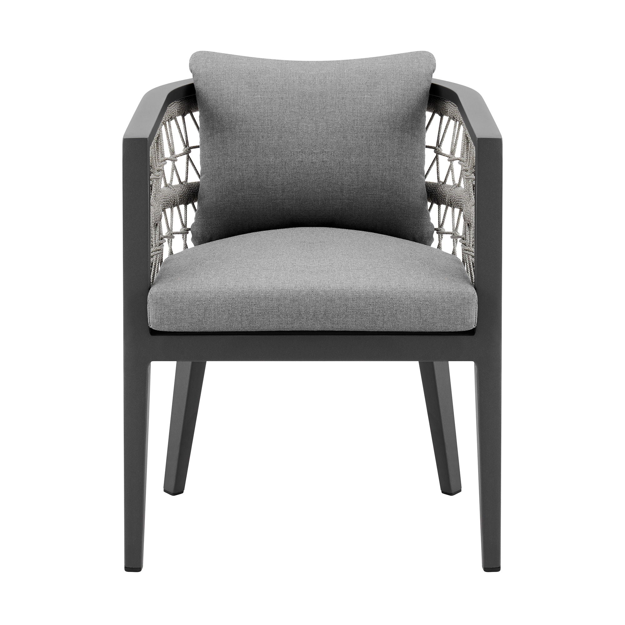 Zella - Outdoor Patio Dining Chair (Set of 2) - Light Gray / Earl Gray - Premium Chair Sets from Armen Living - Just $1675! Shop now at brett interiors