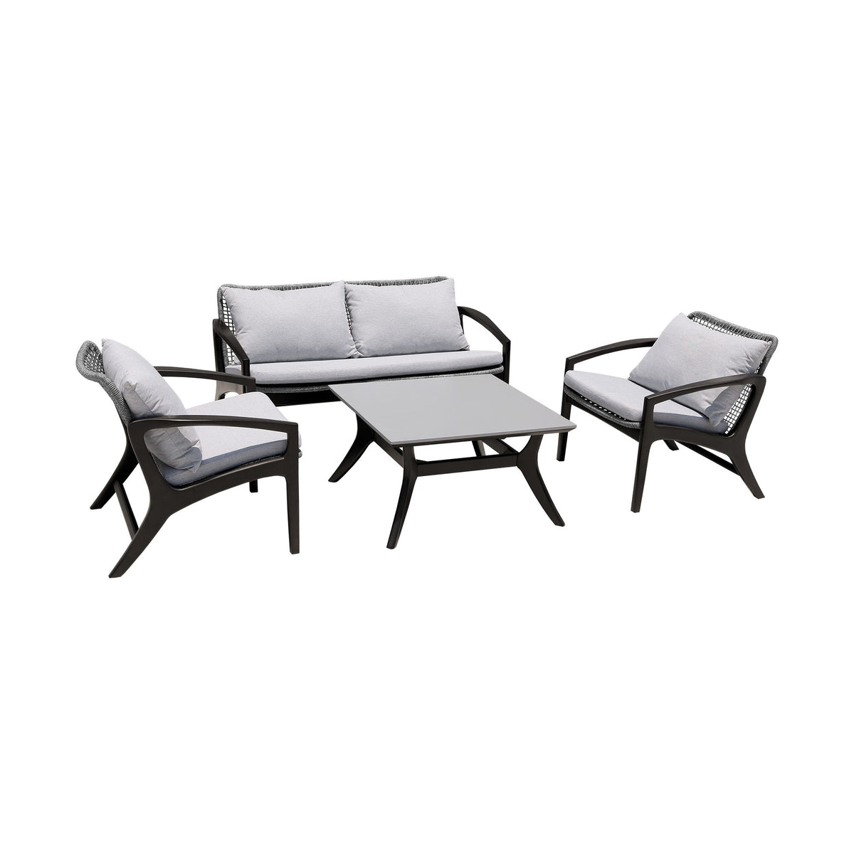 Beckham - Outdoor Patio Seating Set - Premium 4 Piece Outdoor Sets from Armen Living - Just $4155! Shop now at brett interiors