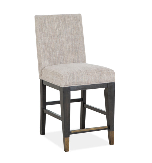 Ryker - Counter Chair With Upholstered Seat And Back (Set of 2) - Nocturn Black - Premium Chair Sets from Magnussen Furniture - Just $790! Shop now at brett interiors