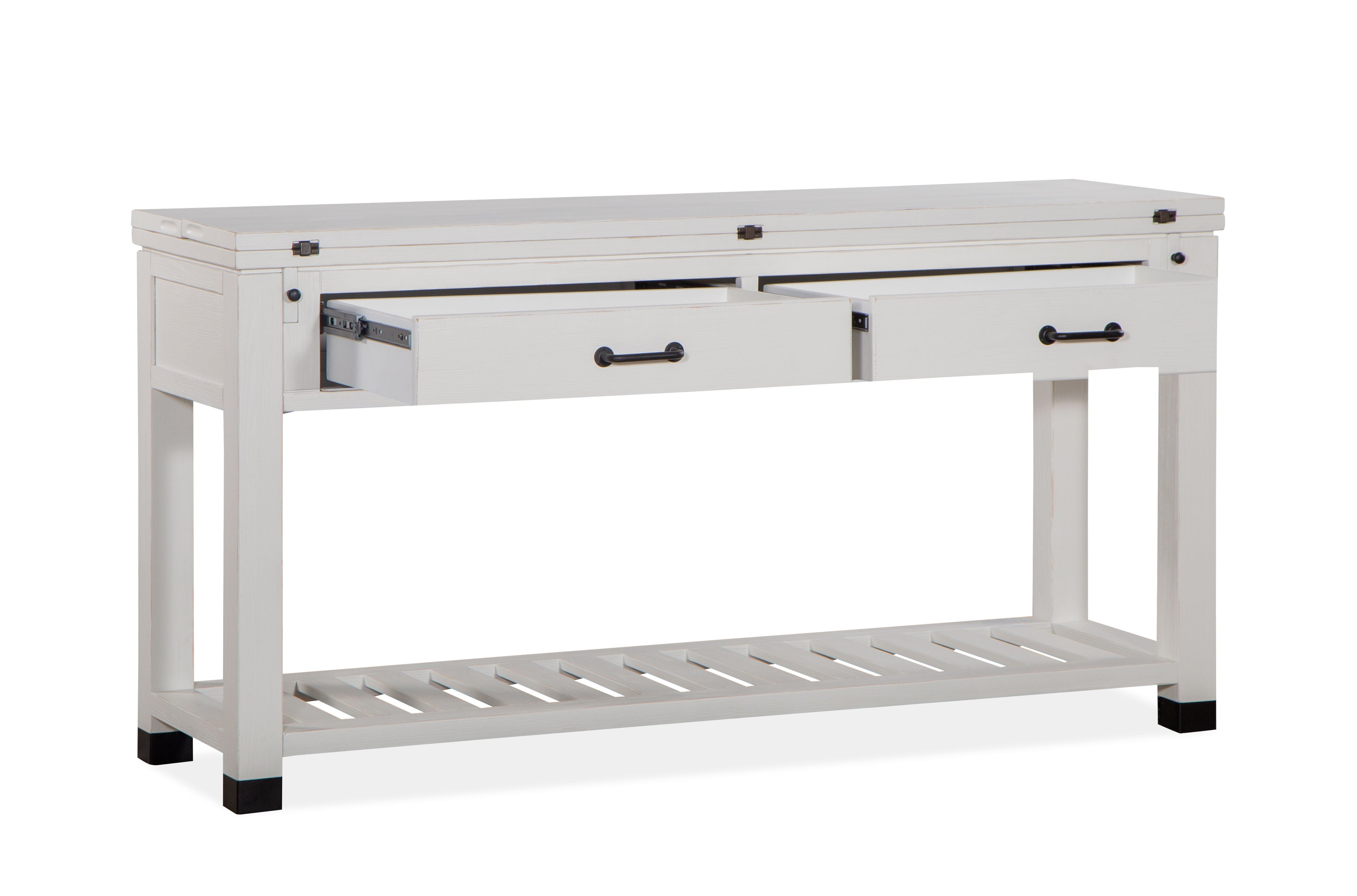 Harper Springs - Flip Top Sofa Table - Silo White - Premium Sofa Tables from Magnussen Furniture - Just $875! Shop now at brett interiors
