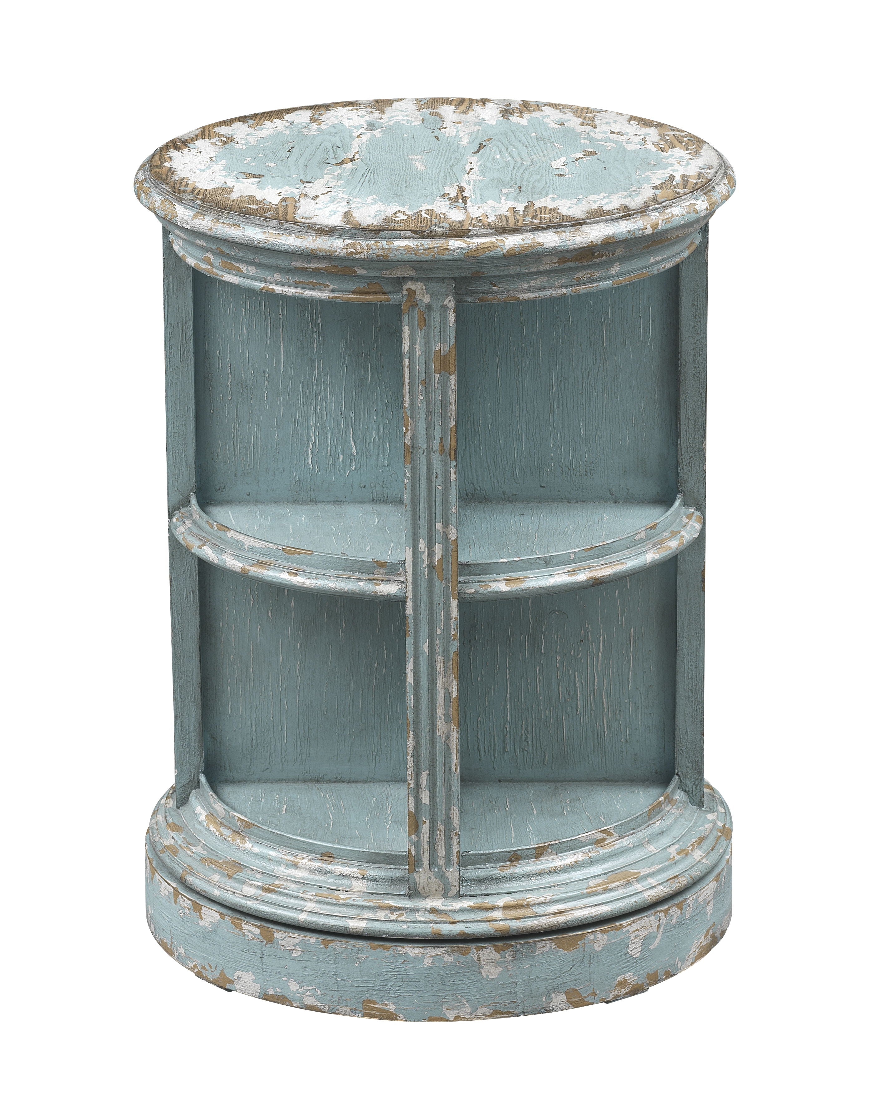 Skylar - Swivel Accent Table - Burton Aged Blue / Tan - Premium Accent Tables from Coast2Coast Home - Just $1567.50! Shop now at brett interiors