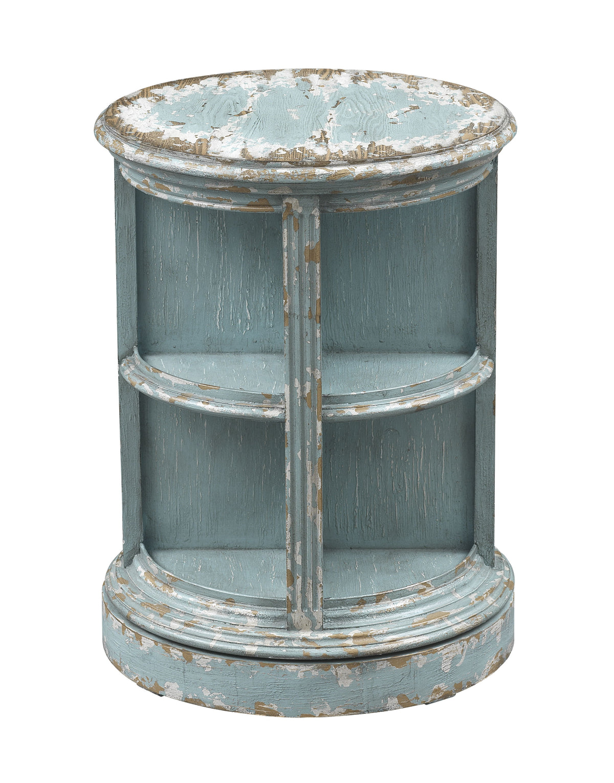 Skylar - Swivel Accent Table - Burton Aged Blue / Tan - Premium Accent Tables from Coast2Coast Home - Just $1567.50! Shop now at brett interiors