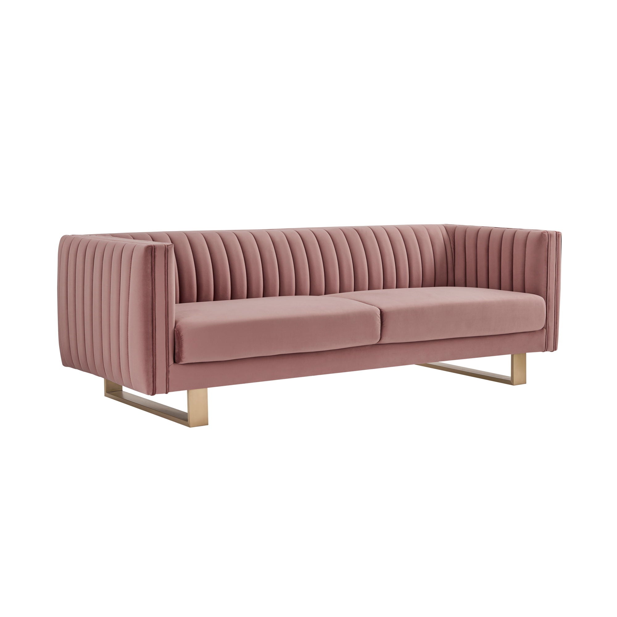 Delilah - Velvet Square Arm Sofa - Premium Stationary Sofas from Armen Living - Just $1517.50! Shop now at brett interiors