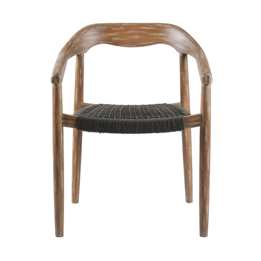 Oasis Santo - Outdoor Patio 5 Piece Round Dining Set - Eucalyptus / Charcoal - Premium 5 Piece Outdoor Sets from Armen Living - Just $3060! Shop now at brett interiors