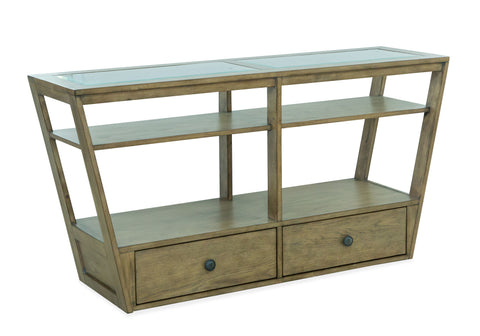 Hardison - Rectangular Sofa Table - Warm Stone - Premium Sofa Tables from Magnussen Furniture - Just $687.50! Shop now at brett interiors