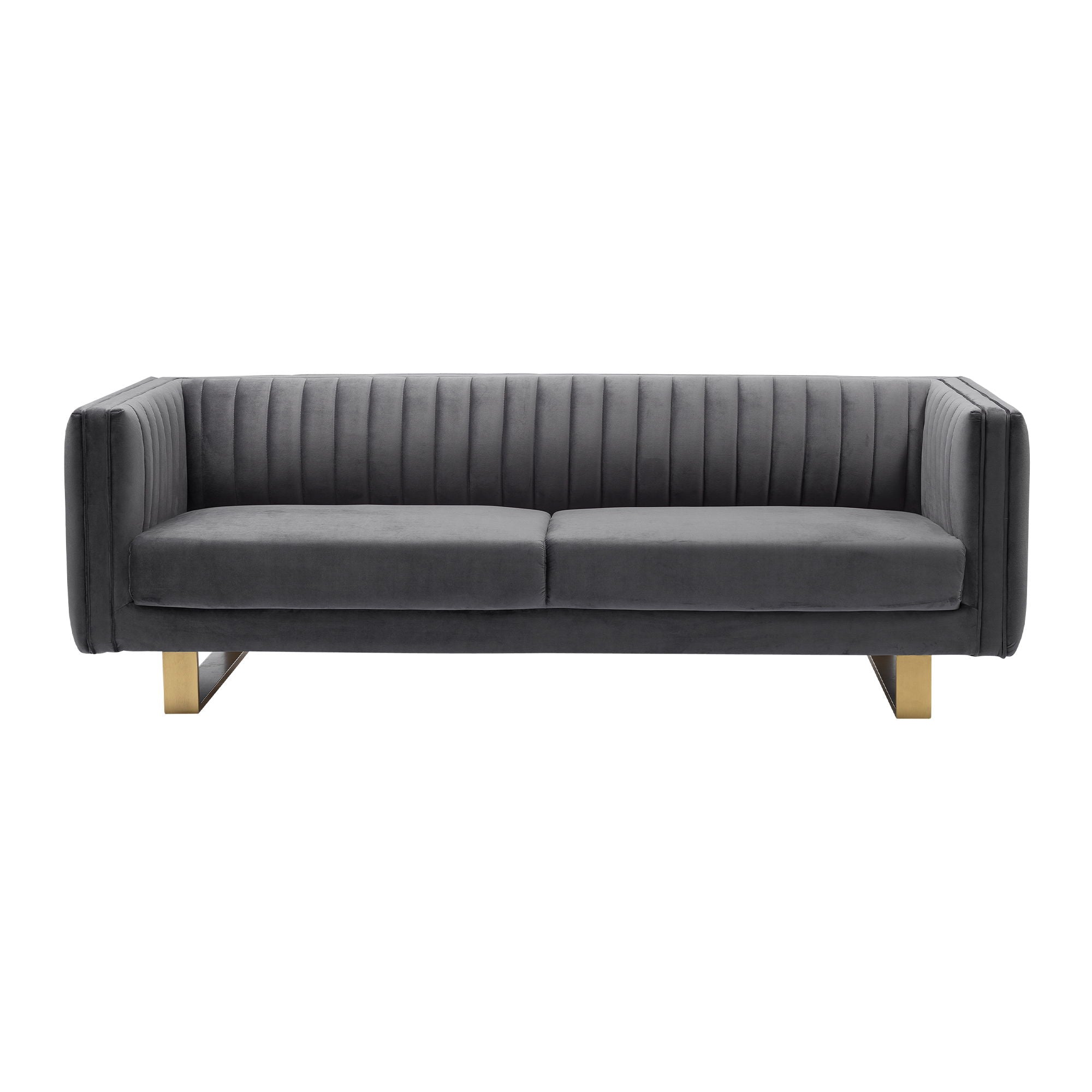 Delilah - Velvet Square Arm Sofa - Premium Stationary Sofas from Armen Living - Just $1517.50! Shop now at brett interiors