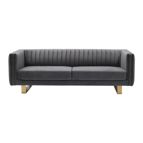 Delilah - Velvet Square Arm Sofa - Premium Stationary Sofas from Armen Living - Just $1517.50! Shop now at brett interiors