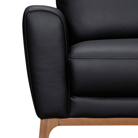 Greyson - 83" Leather Sofa - Premium Stationary Sofas from Armen Living - Just $3270! Shop now at brett interiors