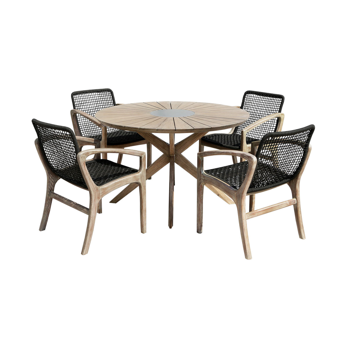 Sachi And Beckham - 5 Piece Dining Set - Premium 5 Piece Outdoor Sets from Armen Living - Just $3760! Shop now at brett interiors