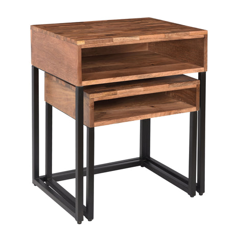 Carlin - Nesting Tables (Set of 2) - Baker’s Natural / Black - Premium Nesting Tables from Coast2Coast Home - Just $990! Shop now at brett interiors