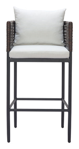 Palm Paradise - Barstool - Gray - Premium Bar Height (28"-30") from Zuo Modern - Just $1050! Shop now at brett interiors