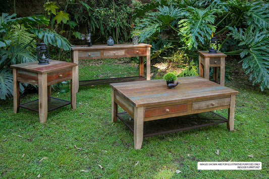 Antique - 3 Drawers Sofa Table - Multicolor - Premium Sofa Tables from International Furniture Direct - Just $702.50! Shop now at brett interiors