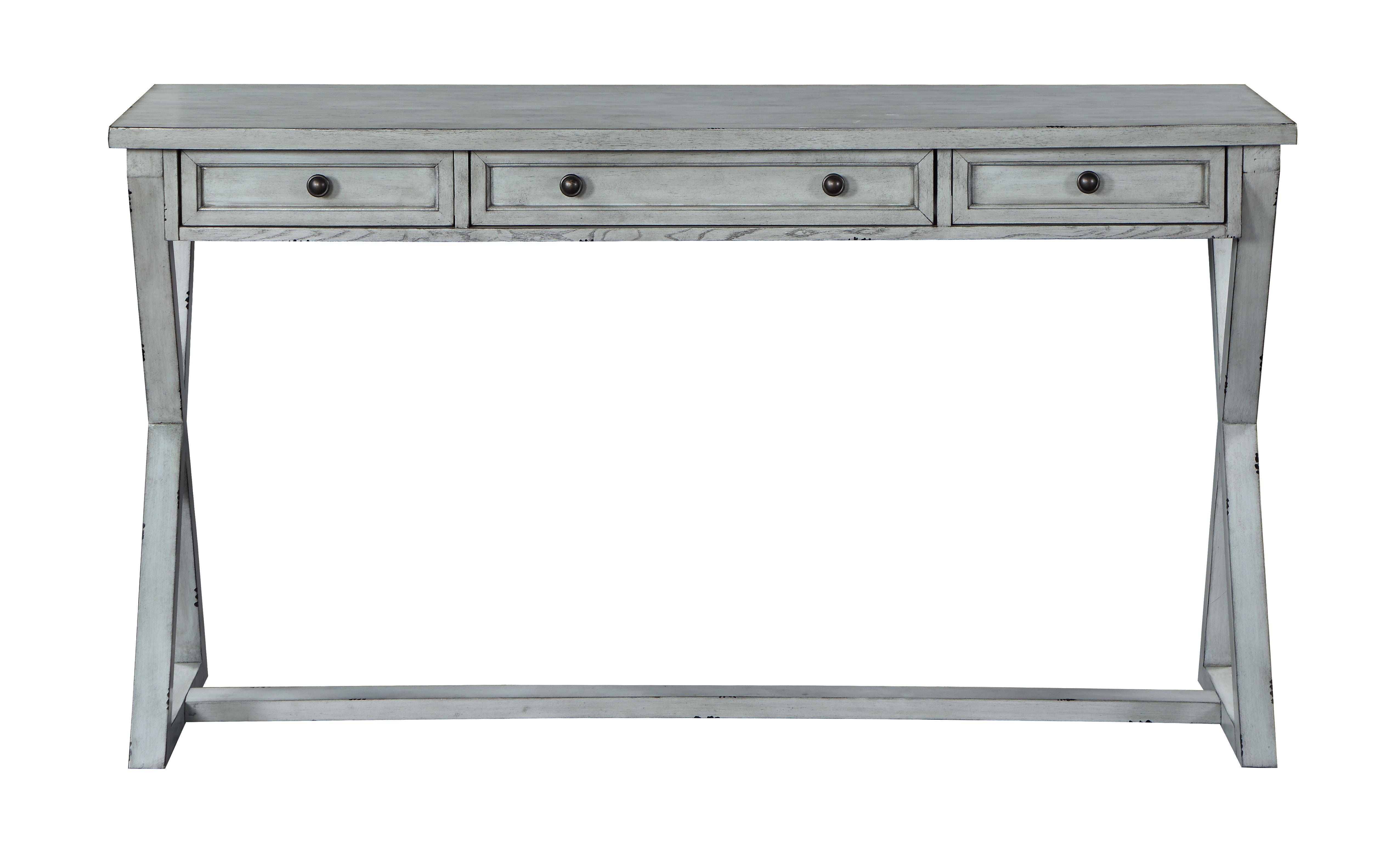 Keats - Three Drawer Console - Stephanie Soft Gray - Premium Console Tables from Coast2Coast Home - Just $2310! Shop now at brett interiors