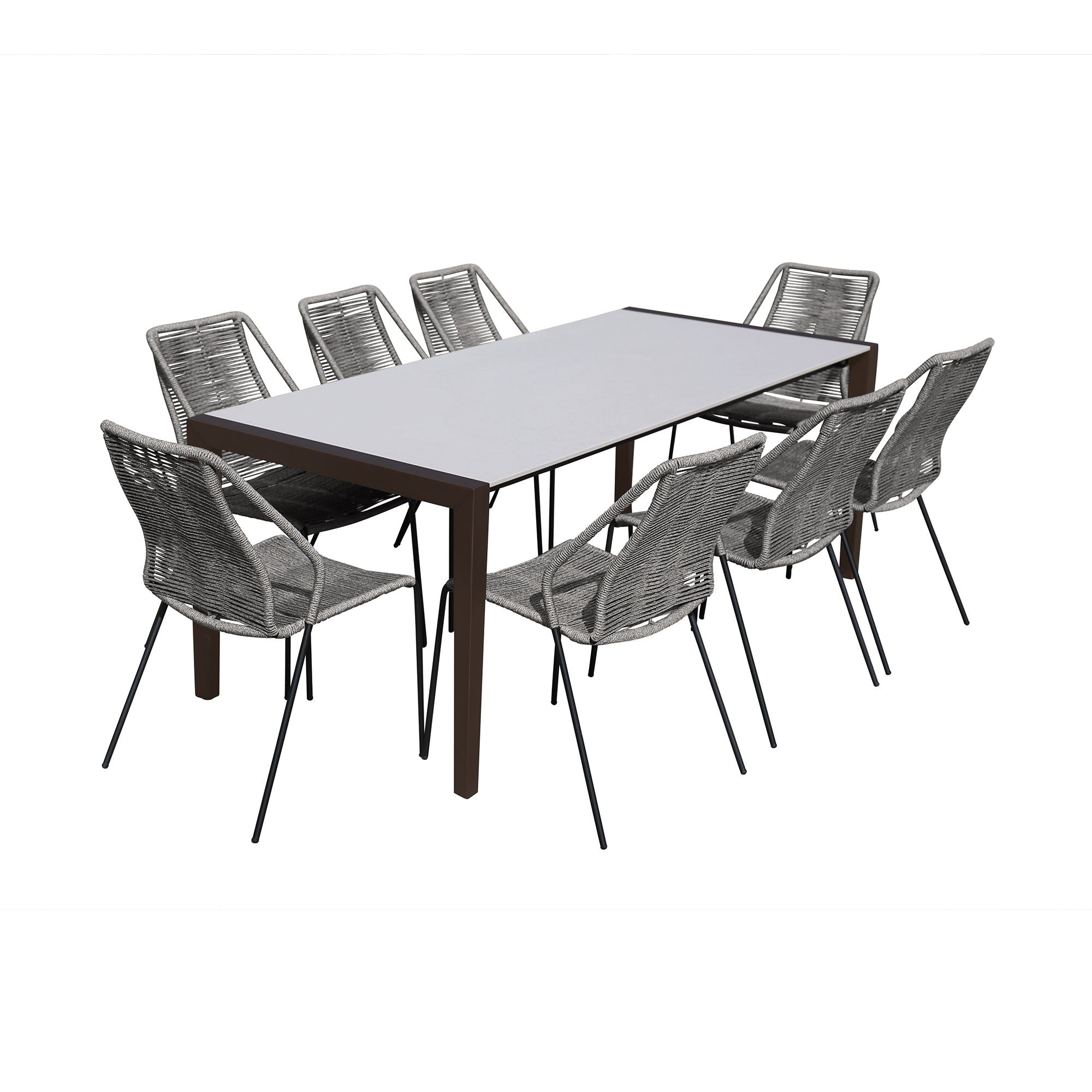 Fineline And Clip - Indoor / Outdoor Dining Set - Premium 7 Piece Outdoor Sets from Armen Living - Just $1672.50! Shop now at brett interiors