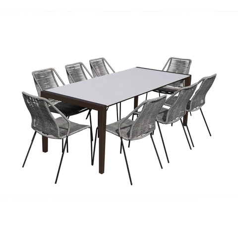 Fineline And Clip - Indoor / Outdoor Dining Set - Premium 7 Piece Outdoor Sets from Armen Living - Just $1672.50! Shop now at brett interiors