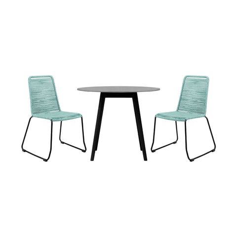 Kylie And Shasta - Outdoor Patio Dining Set - Premium 3 Piece Outdoor Sets from Armen Living - Just $1245! Shop now at brett interiors