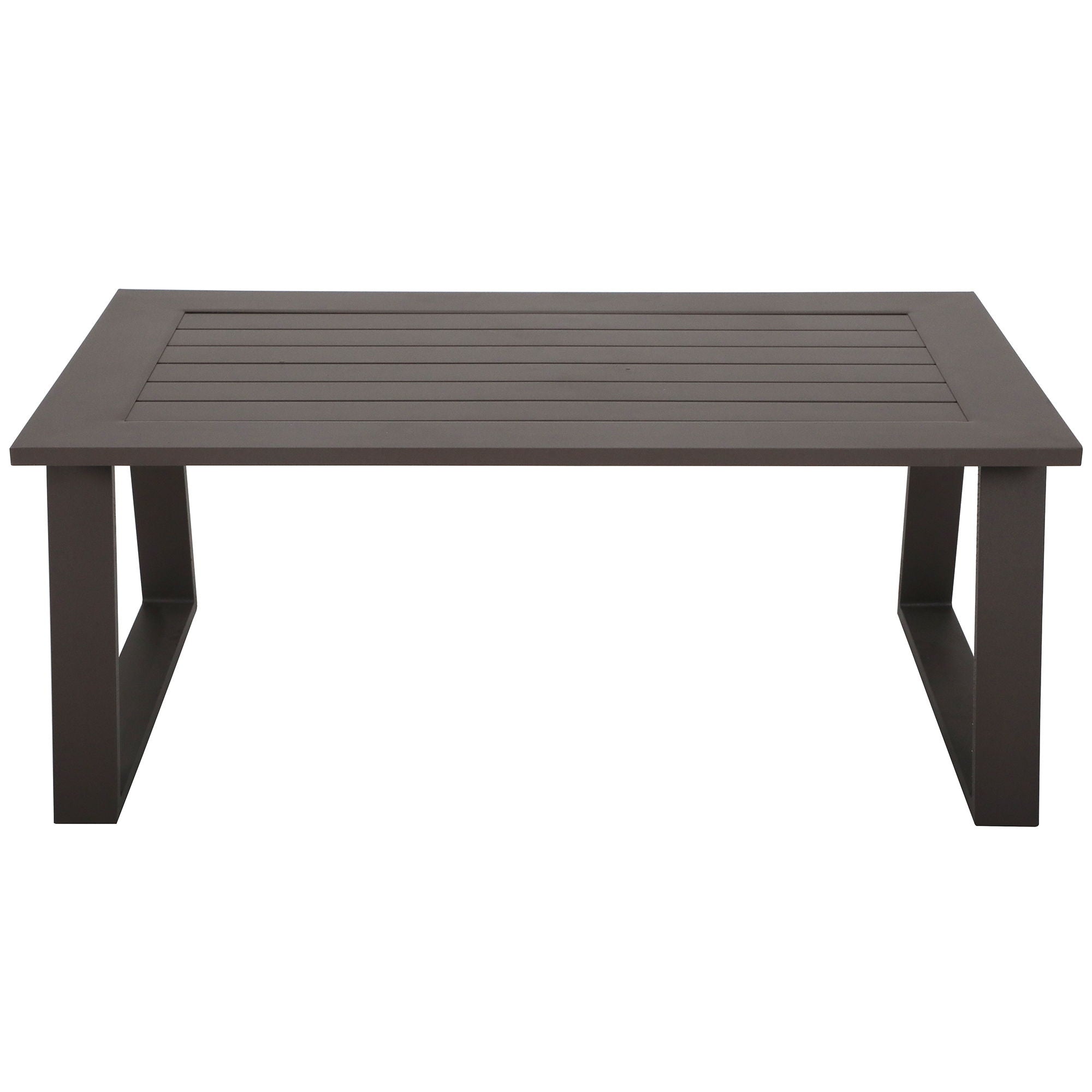 Colorado - Outdoor Patio Furniture - Brown Cast Aluminum Modern Rectangular Coffee Table - Brown - Premium Coffee Tables from Gather Craft - Just $297! Shop now at brett interiors