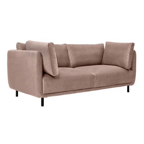 Serenity - 79" Fabric Sofa With Black Metal Legs - Premium Stationary Sofas from Armen Living - Just $1752.50! Shop now at brett interiors