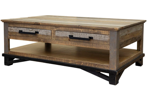Loft Brown - Cocktail Table 4 Drawers - Two Tone Gray / Brown - Premium Cocktail Tables from International Furniture Direct - Just $745! Shop now at brett interiors