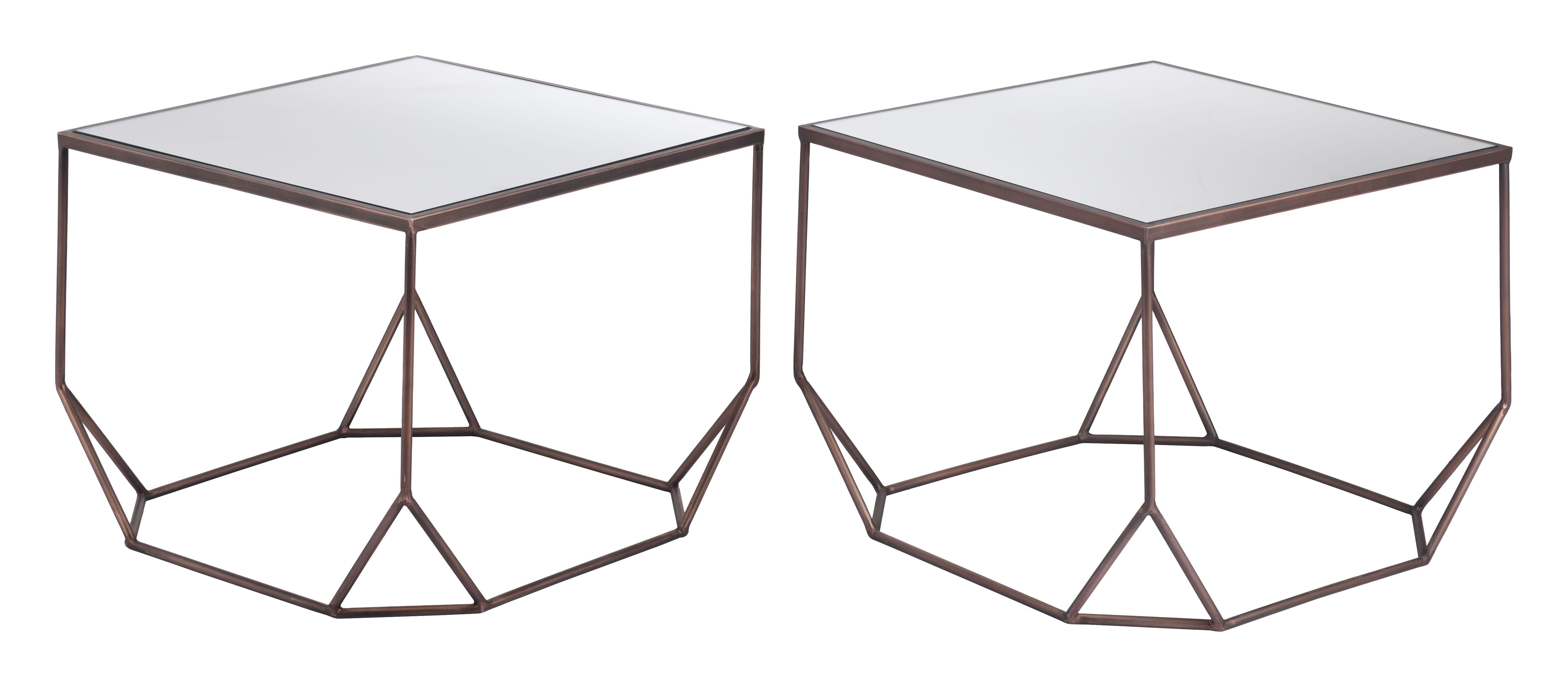 Arzon - Coffee Table Set - Bronze - Premium Table Sets from Zuo Modern - Just $925! Shop now at brett interiors