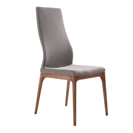 Parker - Mid-Century Dining Chair (Set of 2) - Walnut / Gray - Premium Chair Sets from Armen Living - Just $710! Shop now at brett interiors
