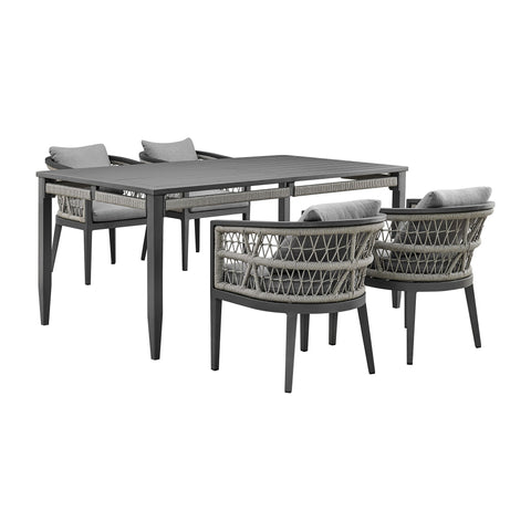 Zella - Outdoor Patio Dining Set - Premium 5 Piece Outdoor Sets from Armen Living - Just $4662.50! Shop now at brett interiors