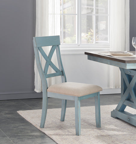 Bar Harbor - Crossed Back Upholstered Seat Dining Side Chairs (Set of 2) - Premium Chair Sets from Coast2Coast Home - Just $1485! Shop now at brett interiors