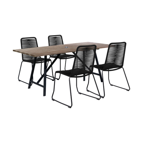 Frinton And Shasta - Dining Set - Premium 5 Piece Outdoor Sets from Armen Living - Just $2252.50! Shop now at brett interiors