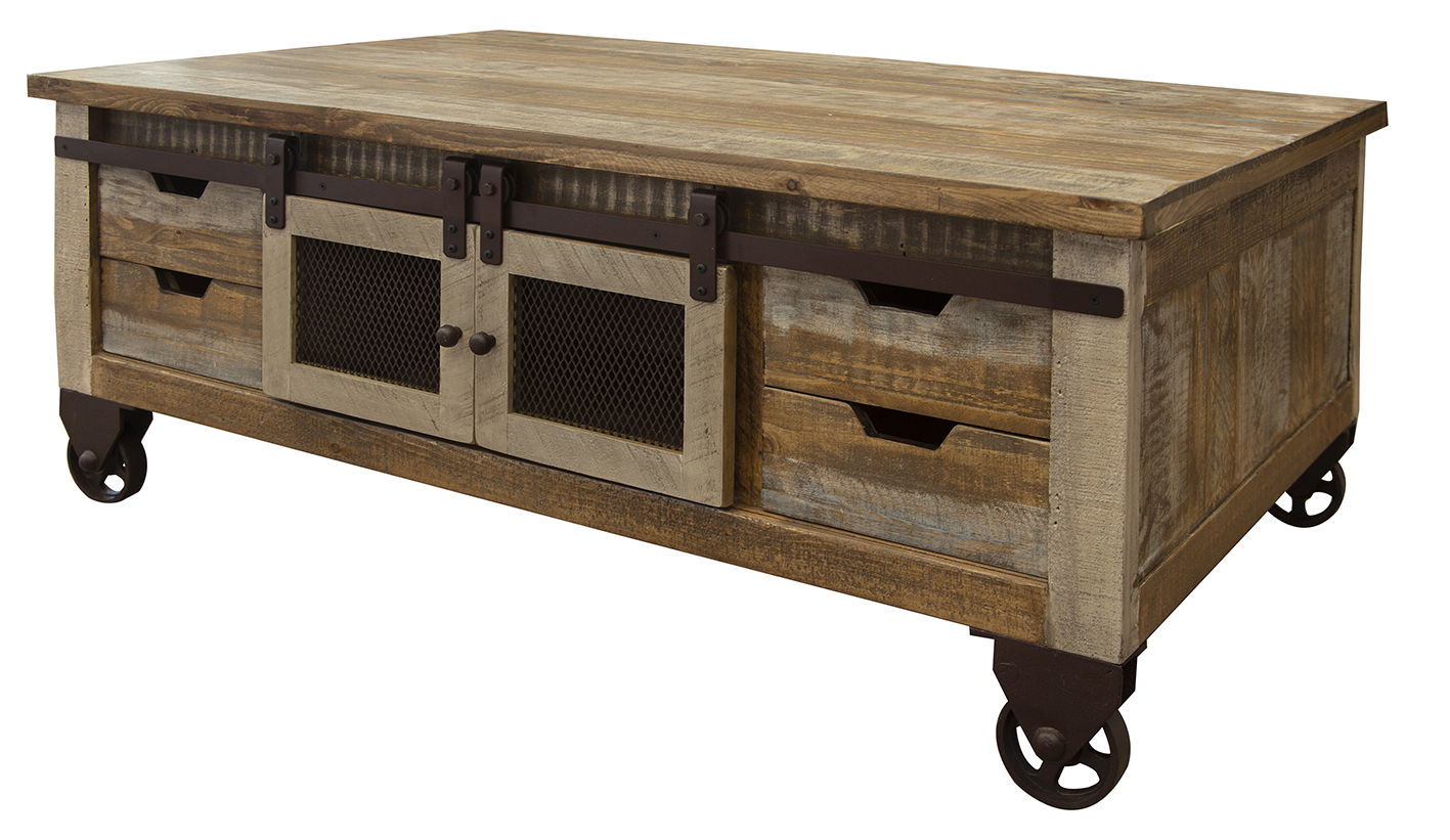 Antique - Cocktail Table With 8 Drawers / 4 Doors - Multicolor - Premium Cocktail Tables from International Furniture Direct - Just $932.50! Shop now at brett interiors