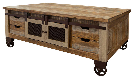Antique - Cocktail Table With 8 Drawers / 4 Doors - Multicolor - Premium Cocktail Tables from International Furniture Direct - Just $932.50! Shop now at brett interiors