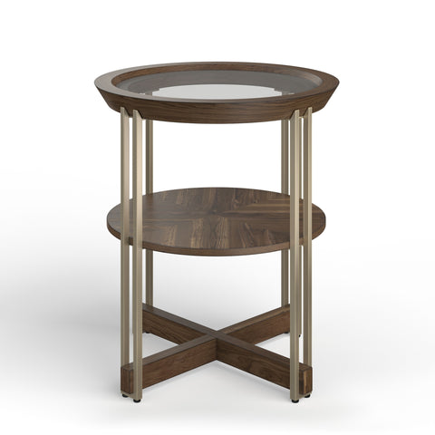 Elora - Round End Table - Walnut - Premium End Tables from Magnussen Furniture - Just $439! Shop now at brett interiors